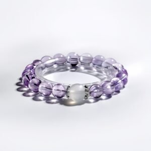 Bolivia Amethyst + Blue Moonstone Energy Guardian Bracelet